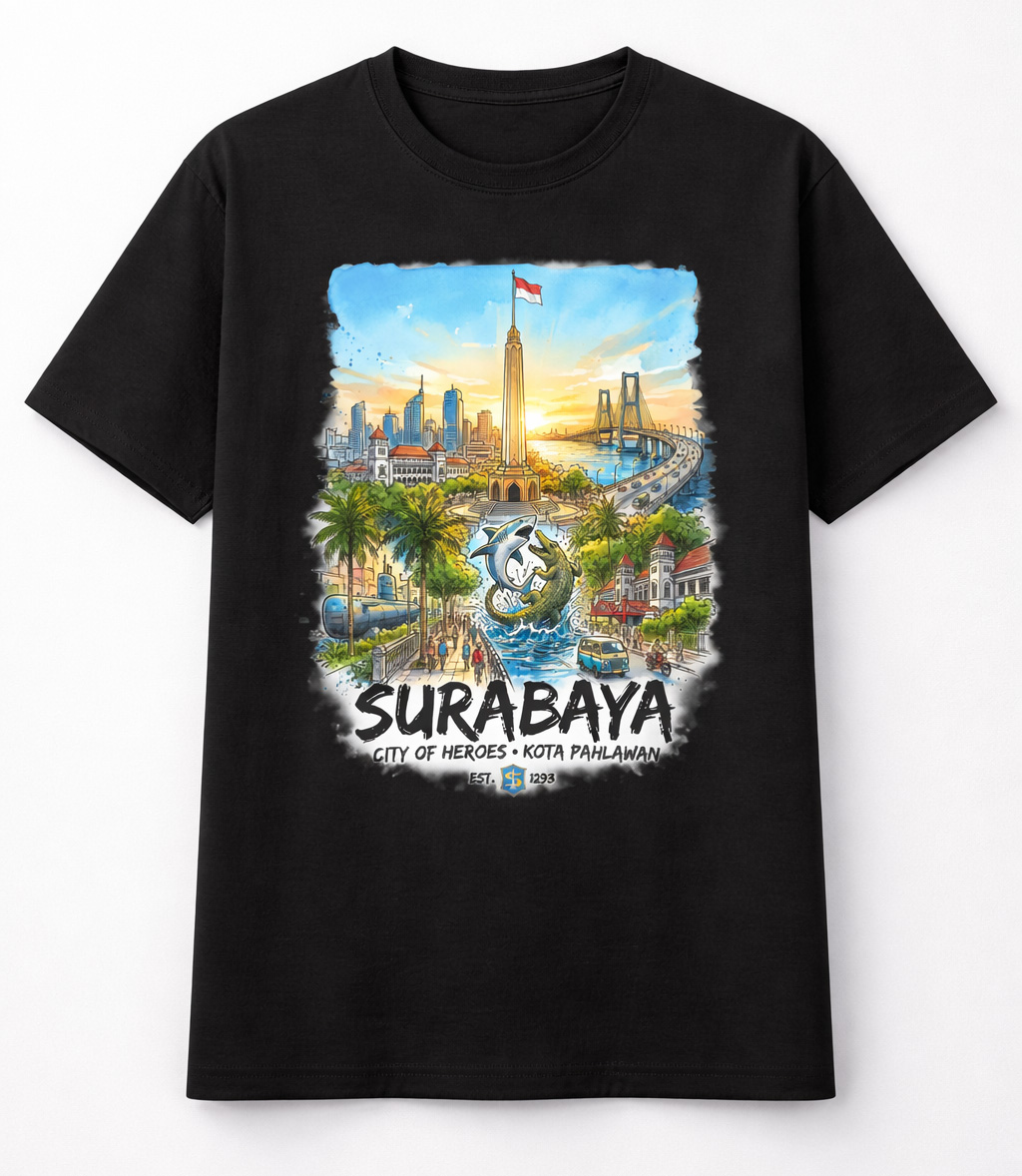 Kaos Surabaya City of Heroes Kota Pahlawan