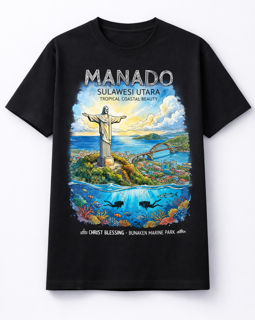 Kaos Manado Sulawesi Utara Bunaken Christ Blessing