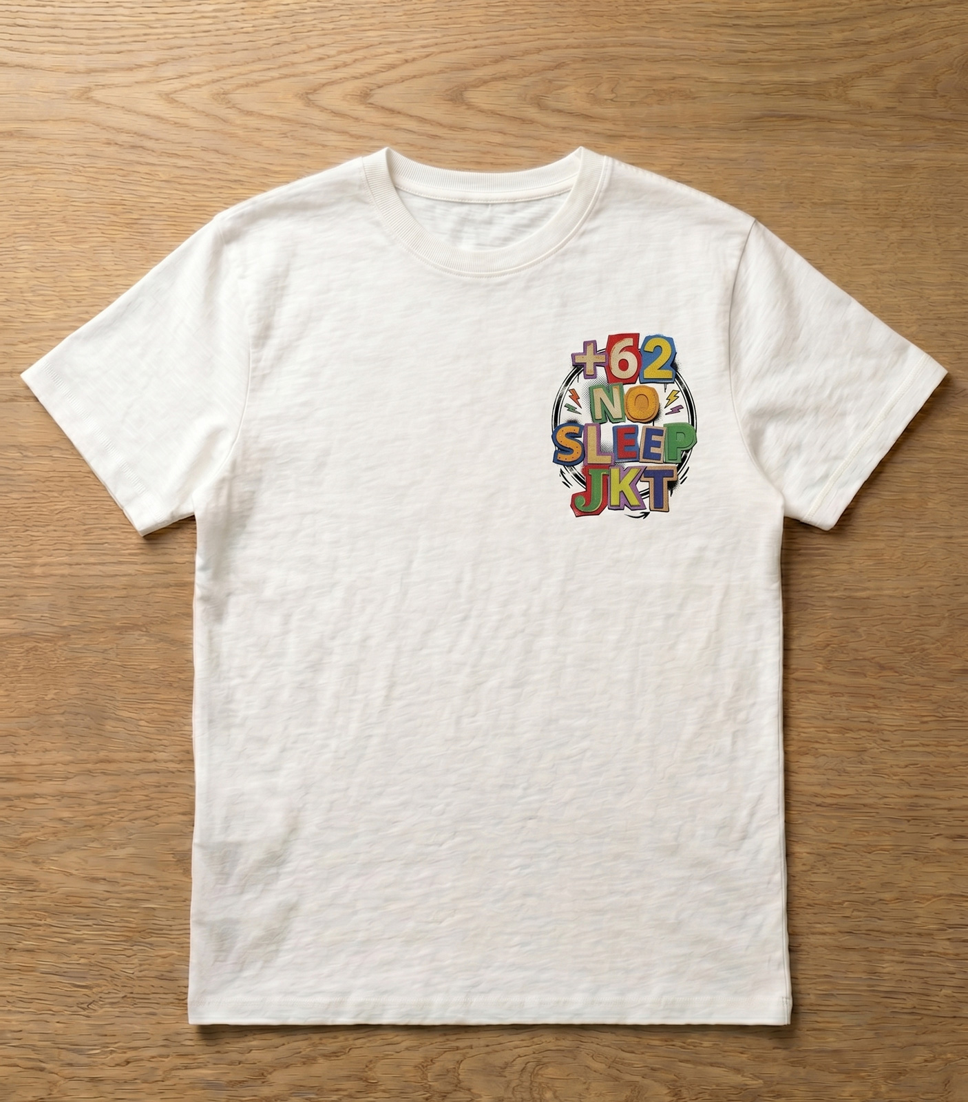 Kaos Jakarta +62 never sleep JKT unisex
