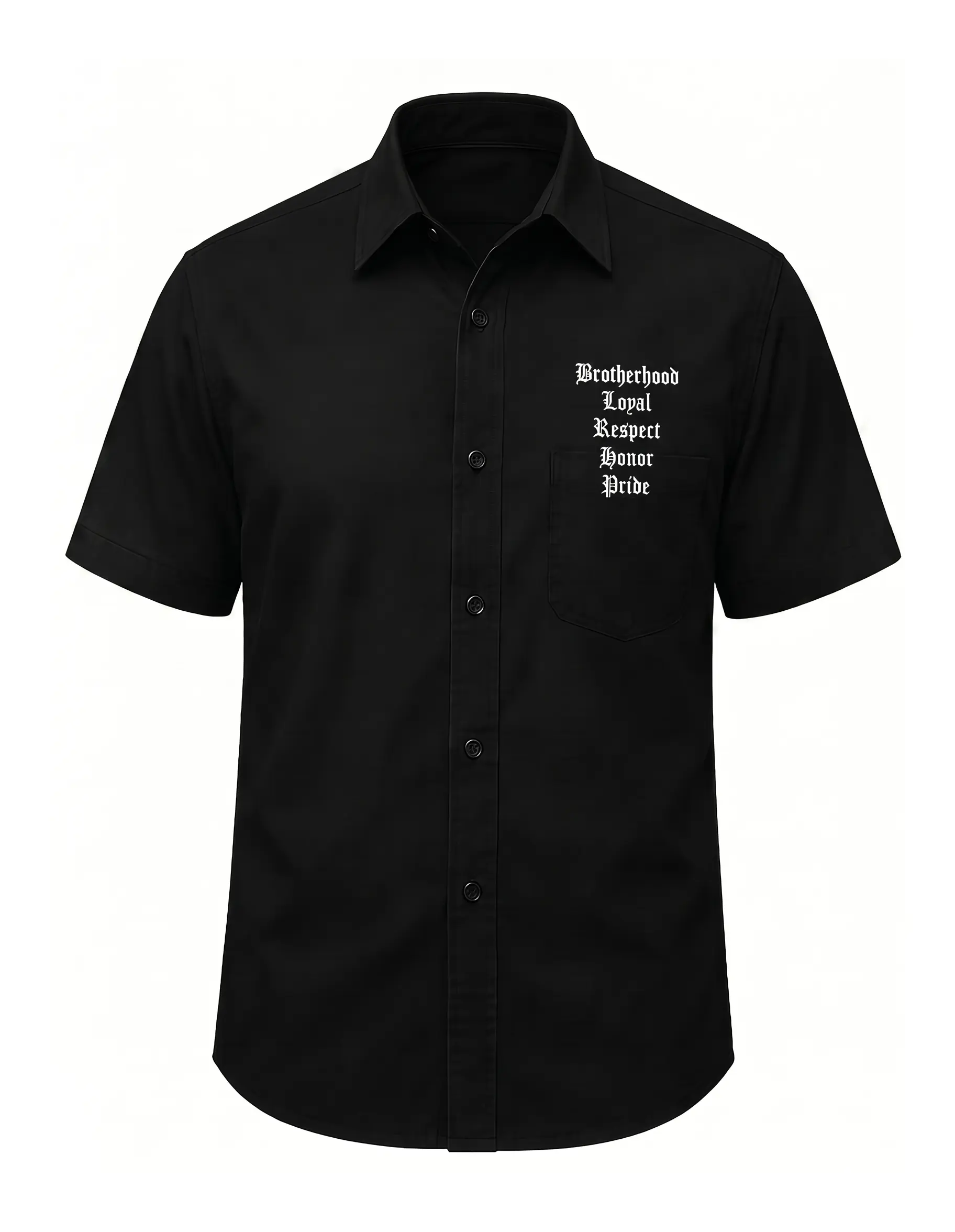 Kemeja Pria Bikers Brotherhood Indonesia - Casual Riding Shirt Hitam
